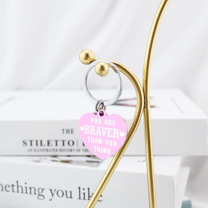 OEHEDOU Womens Girls Pink Keychain Inspirational Gifts For Women Teen Girls Daughter Trending Items Lovely Teen Girl Gifts