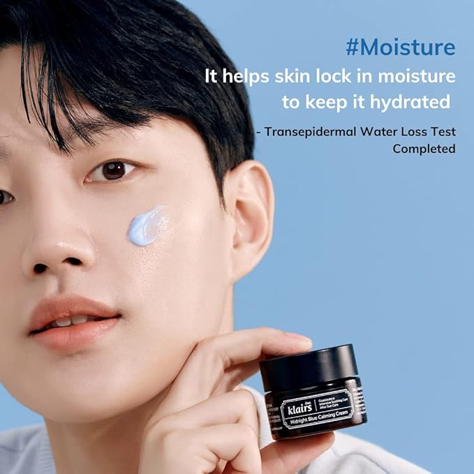 DearKlairs] 0.7 ounce Midnight Blue Calming Cream, Soothing, Redness Relief Moisturizer, Hydrating, Fast Absorbing, Light Texture for Easy Use, Sensitive Skin Friendly (0.7 Ounce (Pack of 1))
