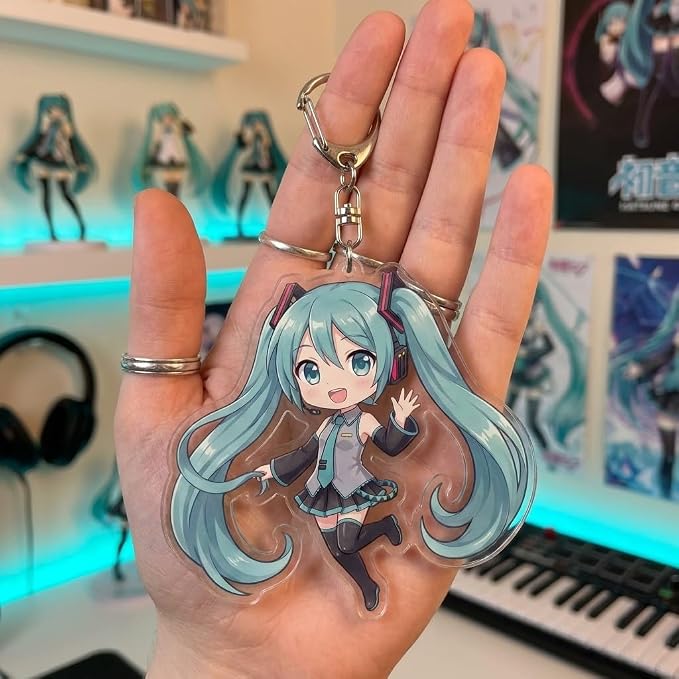 PumpCar Acrylic Keychain Double-Sided Charm Key Ring with Metal Clip Backpack Charm Bag and Car Key Accessory Collectible