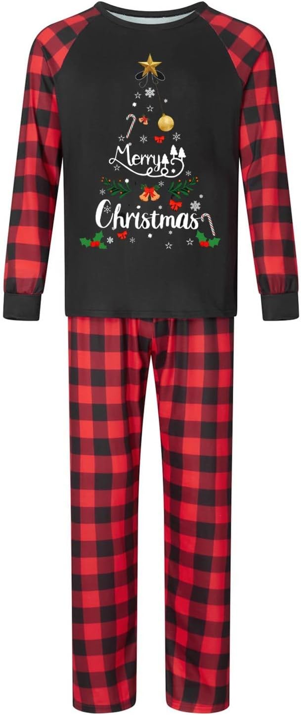 Matching Family Christmas Pajamas Set Elk/Tree/Plaid Holiday Sleepwear Xmas Family Jammies