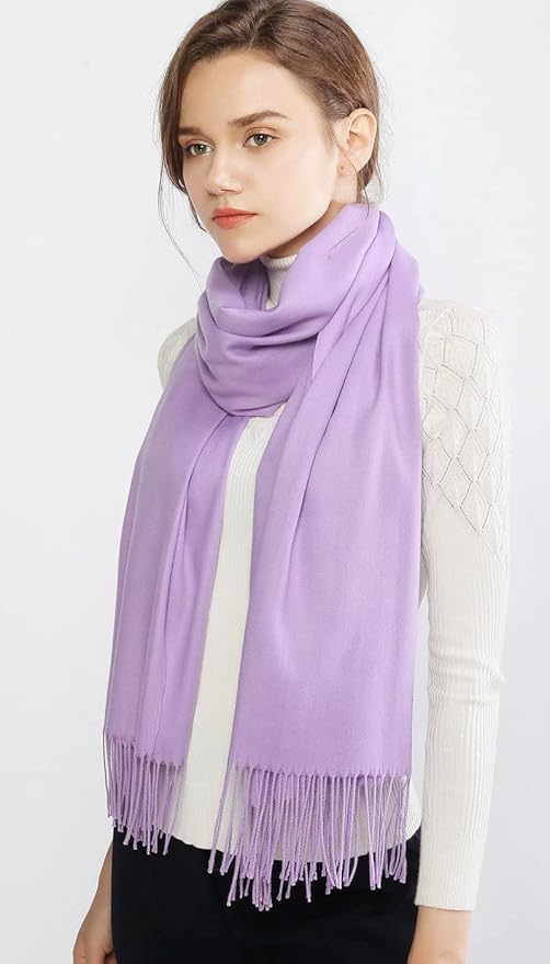 RIIQIICHY Women's Scarf Pashmina Shawls and Wraps for Evening Dress Bridesmaid Wedding Bridal Winter Warm Long Large Scarves