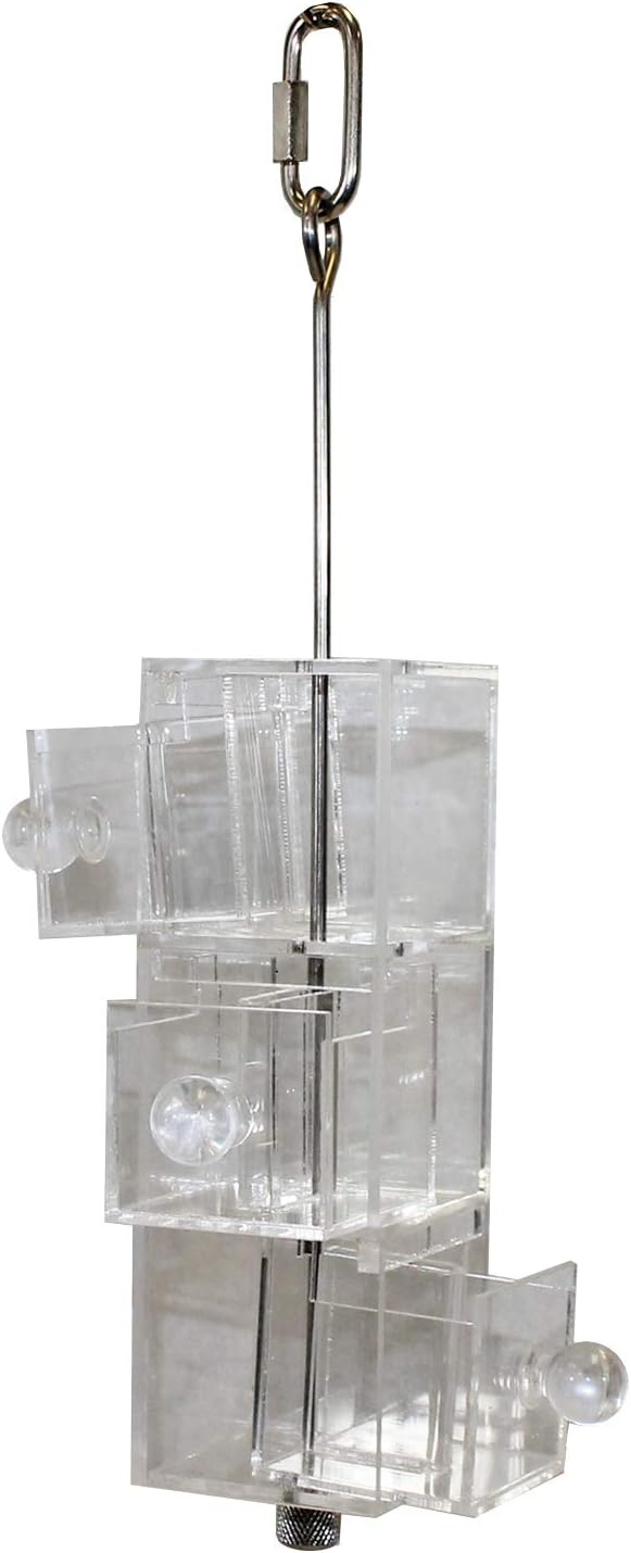 Doors & Drawers - Durable Interactive Treat Forage Box Cage Accessory Toy - for Sugar Gliders, Rats, Chinchillas, Ferrets, Parrots, Hamsters, Squirrels, Hedgehogs, Guinea Pigs & Other Small Pets