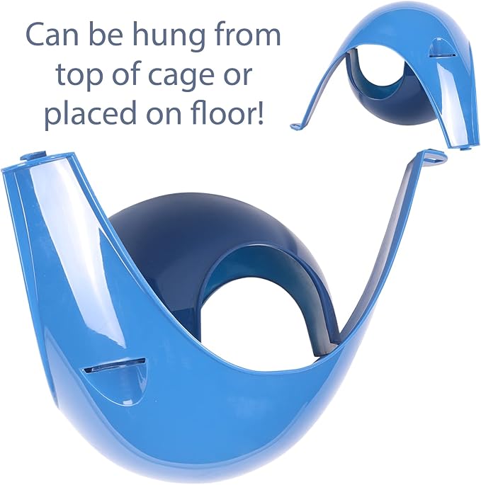 Exotic Nutrition Nap Nook - Unique Nest Pod Cage Accessory Toy - Use Grounded or Hanging - Sugar Gliders, Hamsters, Mice, Rats, Birds, Degus, Chinchillas, & Other Small Pets (Small)