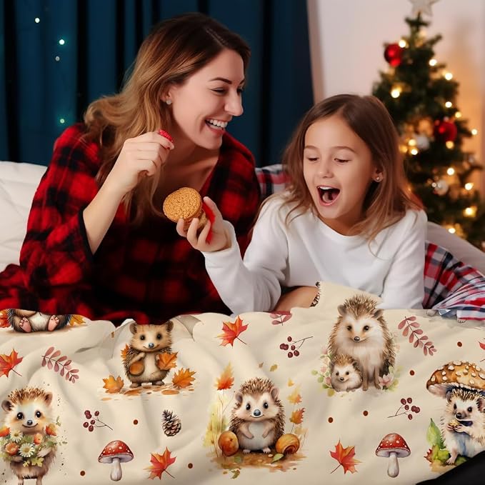 Hedgehog Blanket Gifts for Kids Women Girls,Hedgehogs Accessories Stuff Cute Animal Throw Blankets,Hedgehogs Gifts for Hedgehog Lovers Adults 50"x40"