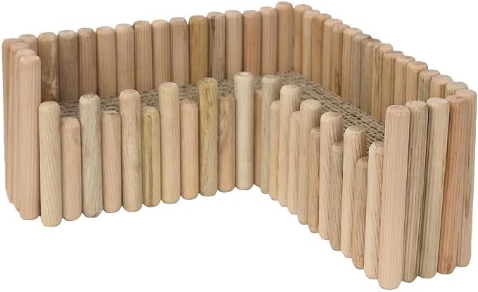 Hamster Cage Sprays Flower Foraging Holder - Natural Wood Feeding Stand, Small Pet Habitat Accessories for Hamsters Mouse Guinea Pig Dwarf Gerbils Syrian Mice (Plain - L Shape)