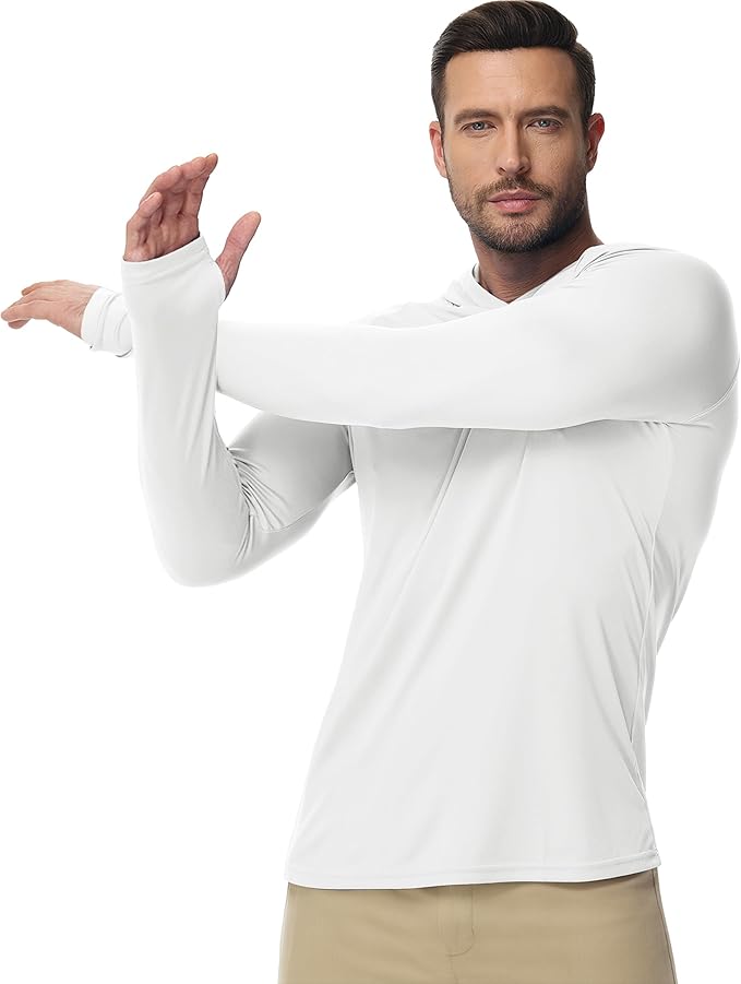 Boladeci Men's UPF 50+ Sun Protection Lightweight Hoodie Shirts Long Sleeve Fishing Shirt SPF UV Hiking Swim