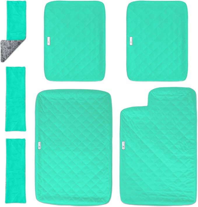 Paw Inspired Fitted Fleece Liner Set for Critter Nation 2-Story Cage, Green | Double Unit Combo Pack for Ferret Nation/Critter Nation Cage, For Ferrets, Rats, Chinchillas, Hedgehogs, Small Animals, Pets