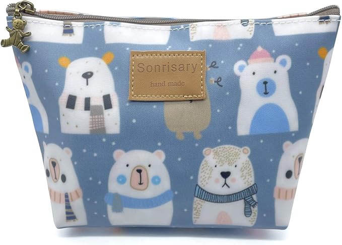 Hunger Polar Bear in Snow Makeup Cosmetic Tote Bag Carry Case (P1141705)