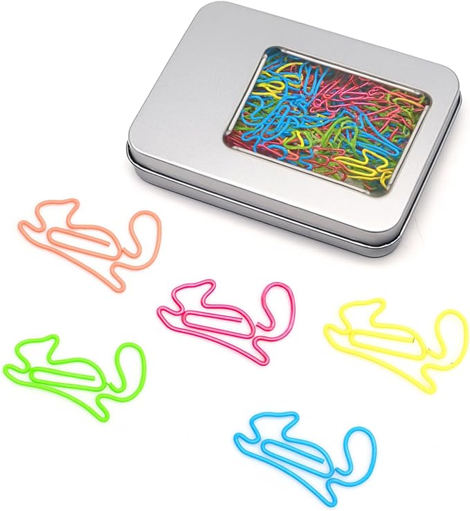 Cute Squirrel Paper Clips Bookmarks 60 Pcs, Squirrel Gifts | Decorative Office Supplies and Desk Accessories, Cute Squirrel Gifts for Women, Teachers, Students and Animal Lovers