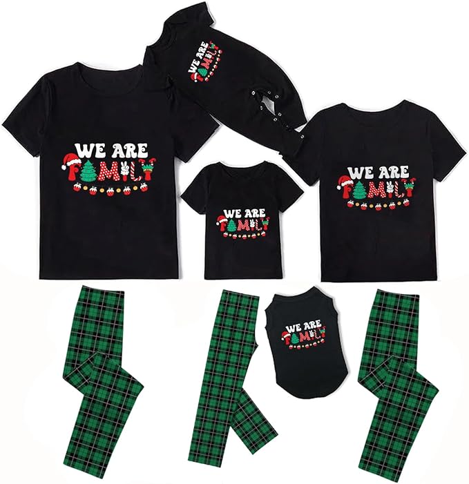 Family Christmas Pajamas Matching Sets Holiday Xmas Party Family Sleepwear Set Jammies for Couples