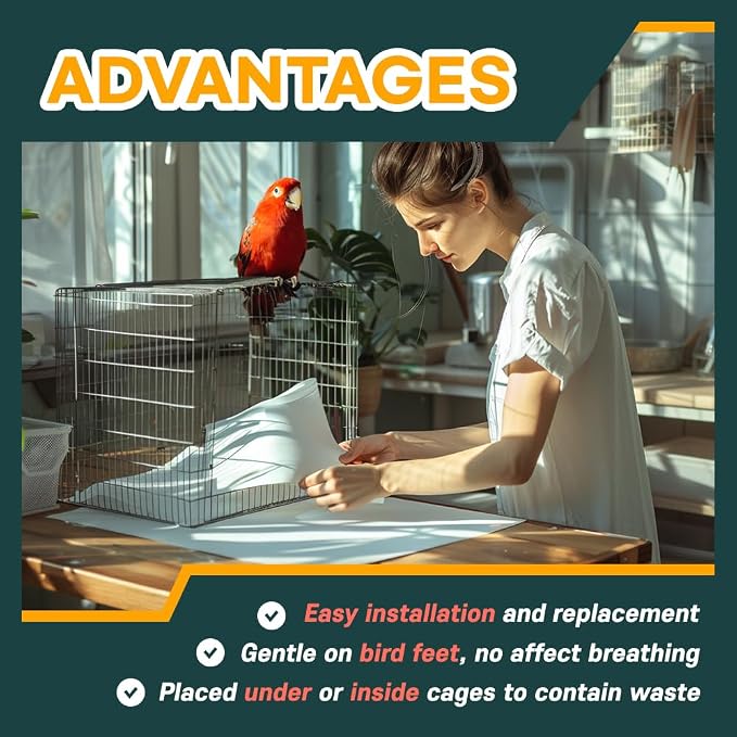 HA SHI Bird Cage Liners, 120 Unscented Newsprint Sheets, 31 x 21.5 in Large | 120 unscented newsprint sheets, 31 x 21.5 in. Large ink-free liners for bird cages and small pet enclosures. Trim to fit.