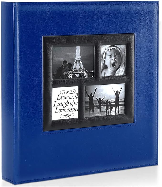Ywlake Photo Album 4x6 600 Pockets Photos, Extra Large Capacity Family Wedding Picture Albums Holds 600 Horizontal and Vertical Photos Blue