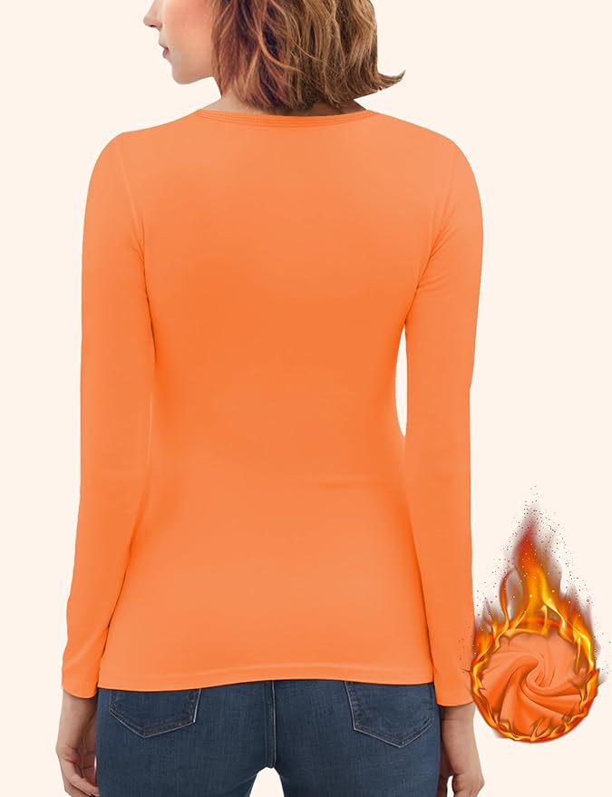 Women's Long Sleeve Thermal Underwear Lightweight Compression Baselayer Shirt Women Clothing Premium Comfort Winter Tops