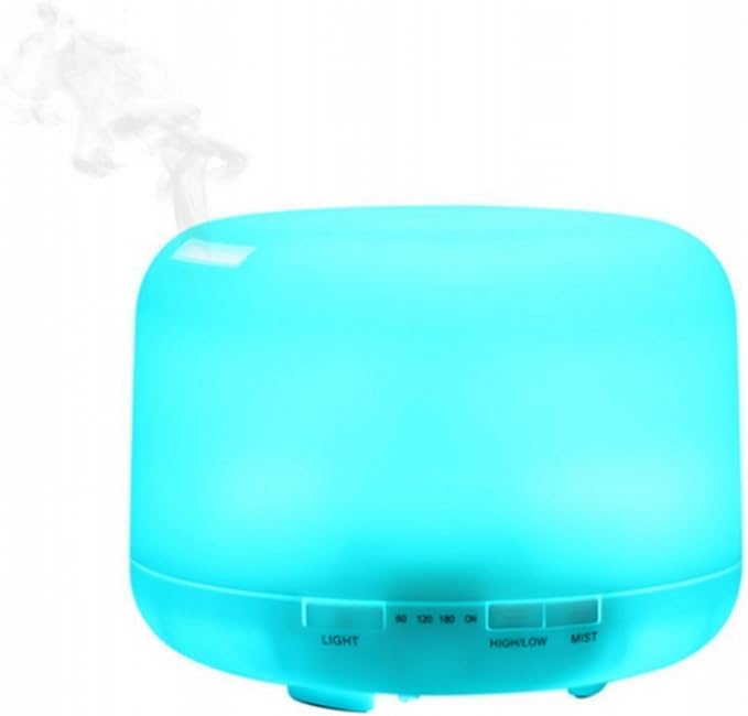 EcoGecko Mr Mister 1000ML Ultrasonic Aromatherapy Essential Oil Air Diffuser, Cool Mist Humidifer with 7 Color LED Light, Waterless Auto Shut-Off