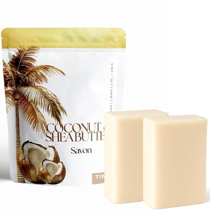 Unscented Bar Soap | Only 7 Ingredients | For Sensitive Skin, Face & Body Wash | Natural Moisturizing Formula with Organic Coconut Oil, Shea Butter & Olive Oil | 2 Pack