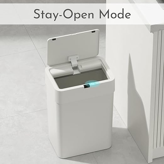 ELPHECO Bathroom Trash Can with Lid 2.5 Gallon Motion Sensor Slim Garbage Can Small Touchless Trash Bin 9.5 Liter Smart Waste Basket for Bedroom, Living Room, Toilet (Grey)