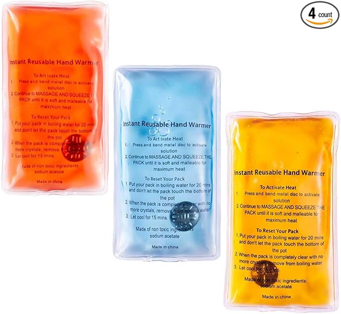 Reusable Pocket Heat Packs, Hand Warmers - Easy Reset & Comfortable Warmth for Daily Use, Commute & Cold Days