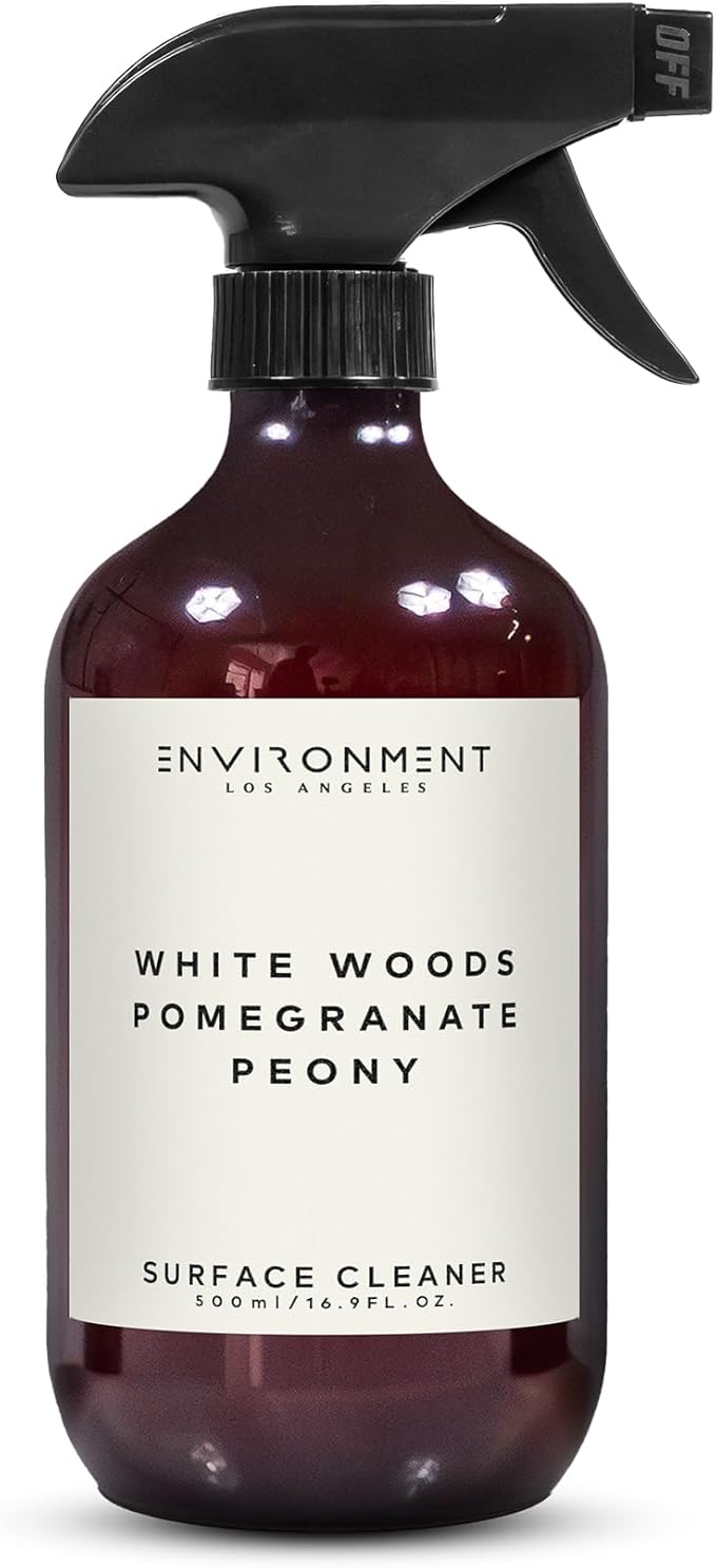 ENVIRONMENT Inspired by 5-Star Resort ARH Surface Cleaner, 16oz Luxury Surface Cleaner (White Woods | Pomegranate | Peony) Home Essentials, Scented Cleaning Products, Vegan & Cruelty-Free