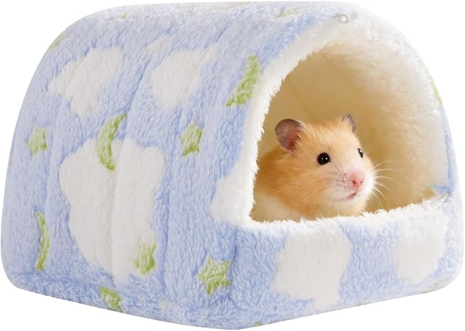 Hamster Hideout Hamster House,Washable Guinea Pig Cage Small Animal Cage Accessories for Mouse Chinchillas Hamsters Hedgehogs Ferrets Bearded Dragons and Rats