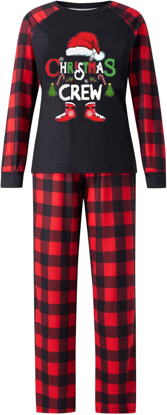 Matching Family Christmas Pajamas Set Elk/Tree/Plaid Holiday Sleepwear Xmas Family Jammies