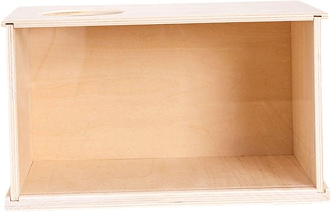 DIY Wooden Hamster Digging Box with Lid, Versatile Accessory, Clear Acrylic Viewing Panel, Size L