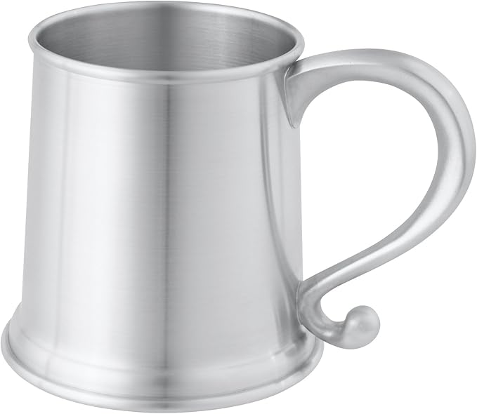 DANFORTH – Pint Mug – Handcrafted Pewter - Old Fashioned Beer Stein – 4” Base x 4 ¼” High, Made In USA