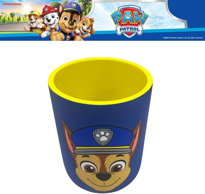 Paw Patrol Chase Kids Toothbrush Holder - Makeup Brushes/Pens Tumbler, (Officially Licensed Product) By Franco