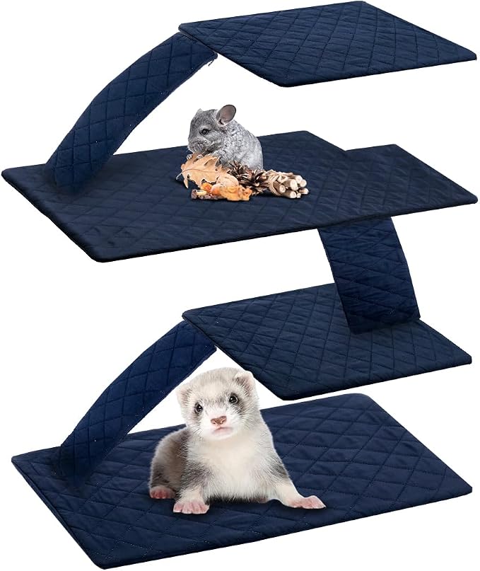 C-LIGHT Ferret Cage Liner, for Ferret Nation & Critter Nation Cage, 4-Layer | Absorbent Cotton with Ultrasonic Welding. Anti-Leak & Odor Control. Fits Chinchilla & Small Animal Cage Accessories.