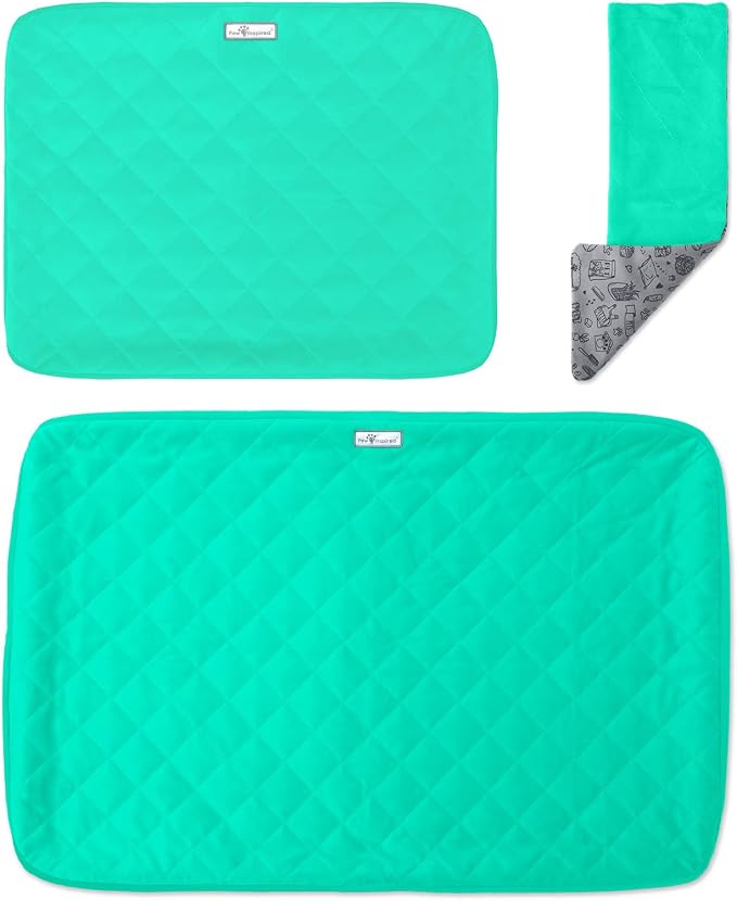 Paw Inspired Fitted Fleece Liner Set for Critter Nation 1-Story Cage, Green | Single Unit Combo Pack for Ferret Nation/Critter Nation Cage, For Ferrets, Rats, Chinchillas, Hedgehogs, Small Animals, Pets