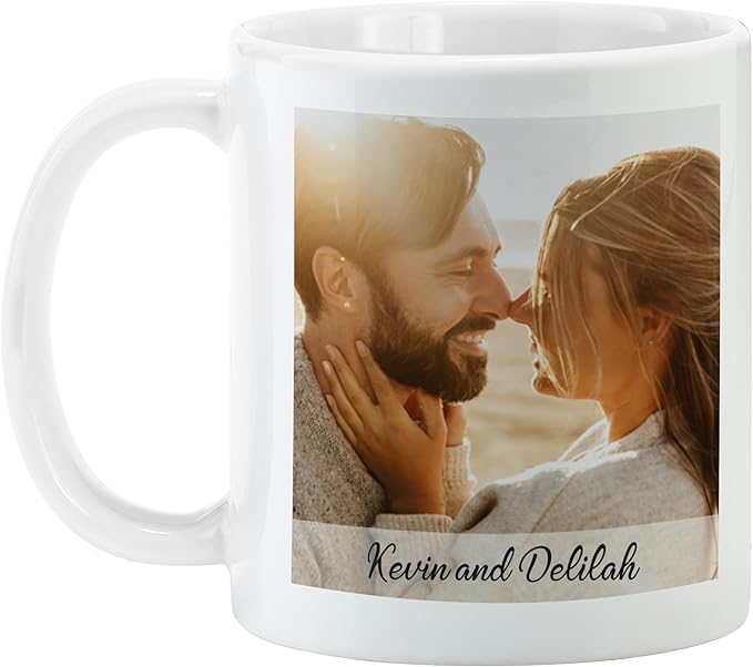 Let's Make Memories Personalized Photo Mug - Custom Coffee Mug - Your Photo & Text - For Any Occasion - Birthday - For Him - For Her - For Friend - Couples -11oz- White Handle