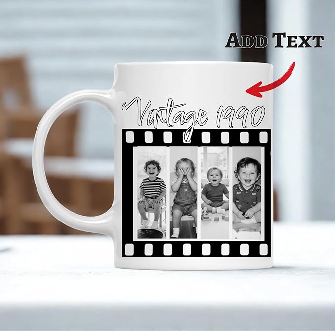 Personalized With Photo Coffee Mug, Custom Picture And Text Ceramic Mug, Customized Gift for Men & Women 11 Oz, 15 Oz Accent Cup