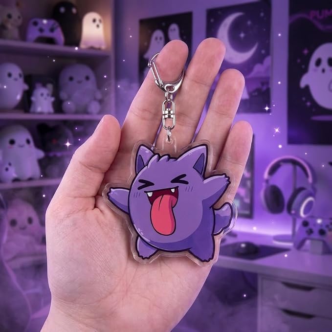 PumpCar Acrylic Keychain Double-Sided Charm Key Ring with Metal Clip Backpack Charm Bag and Car Key Accessory Collectible