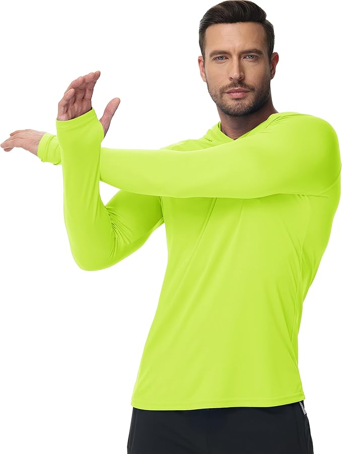 Boladeci Men's UPF 50+ Sun Protection Lightweight Hoodie Shirts Long Sleeve Fishing Shirt SPF UV Hiking Swim