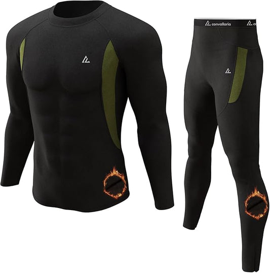 CL convallaria Thermal Underwear Long Johns Set Mens Winter Gift Hunting Gear Sport Base Layer Bottom Top
