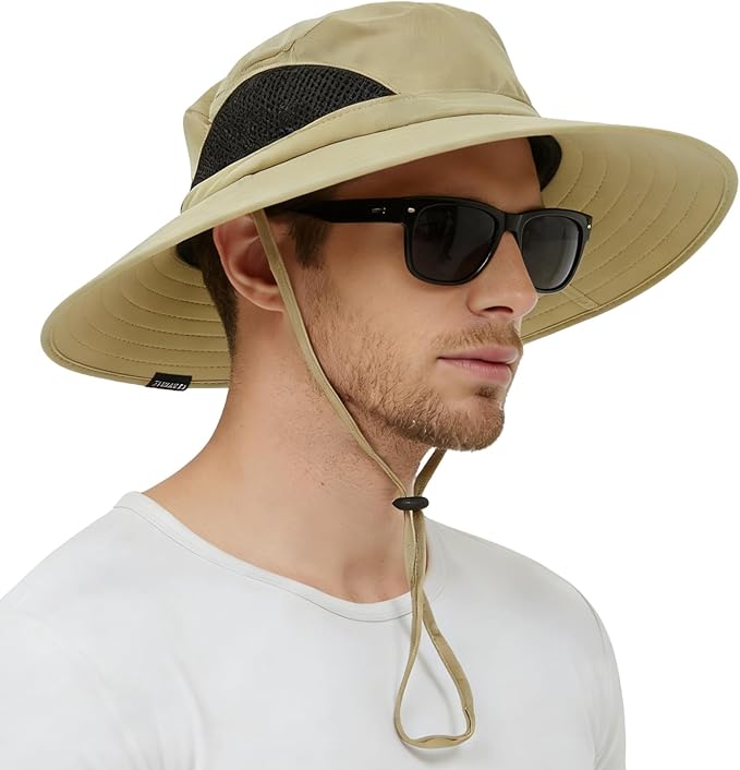 EINSKEY Wide Brim Sun Hat, UPF 50+ UV Protection Waterproof Packable Bucket Hat for Men & Women, Fishing Hiking Beach Garden
