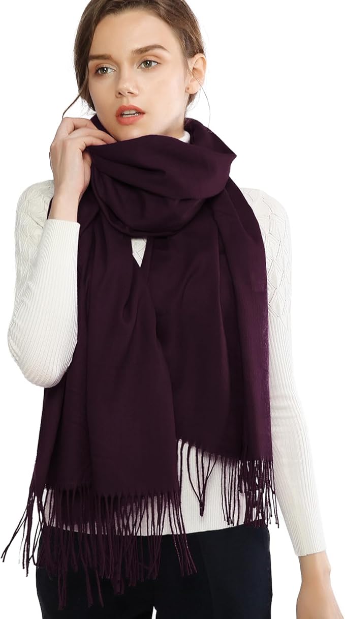 RIIQIICHY Women's Scarf Pashmina Shawls and Wraps for Evening Dress Bridesmaid Wedding Bridal Winter Warm Long Large Scarves