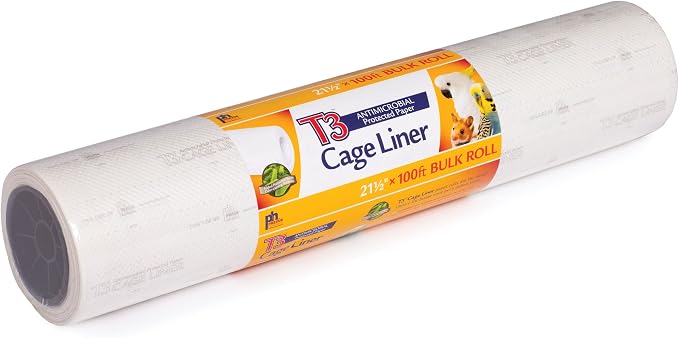Prevue Pet Products T3 Cage Liner - Bird Cage Accessories, 100 ft Odor Absorbent Protection, Universal Liner for All Birds, Fits Small, Medium, and Large Enclosures, Simplifies Cleaning - Large Size