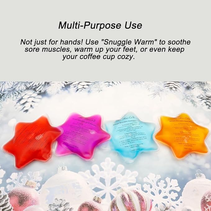 Instant Reusable Hand Warmer - Click Heat Pack for Winter Outdoor Activities - Long Lasting Warmth Perfect for Cold Hands Ideal for Cold Weather, Skiing, Camping & Gifts