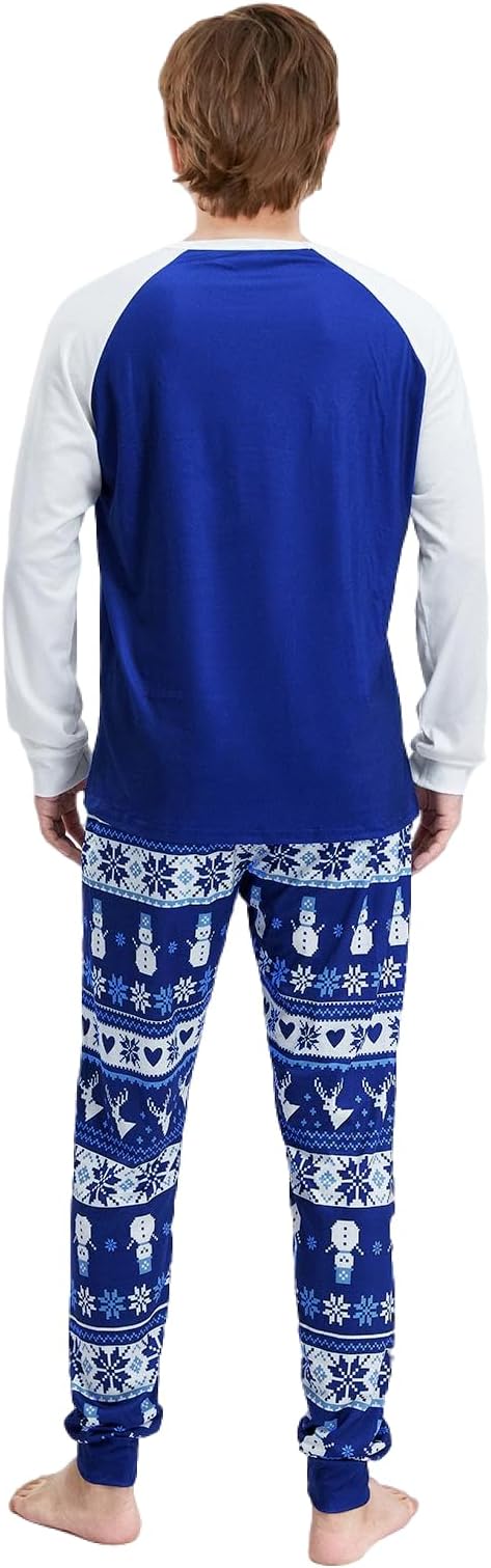 Christmas Family Pajamas Set Matching Holiday Plaid Sleepwear Set Reindeer/Tree Print Loungewear for Xmas Eve