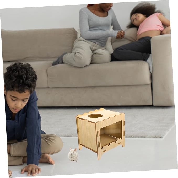 VICASKY Small Animals Box Comfortable Hamster Nest Digging for Fun Playtime Durable Scratch Materials Hideout for Small Pets