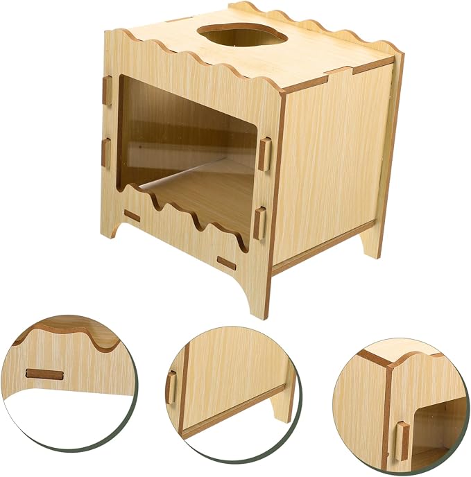 Toddmomy Hamster Nest Small Animal House Gerbil Digging Box Pet Nest Toy Scratch-Resistant Design