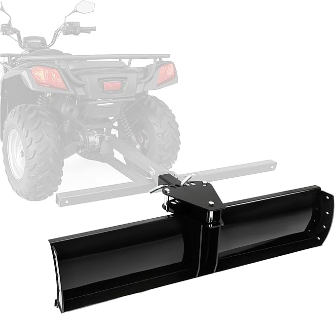 ECOTRIC 3-Point 48" Scrape Blade Implement 2 Inch Receiver ATV UTV Lawn Garden Tractors w/5 Adjustable Angles Rear Tow Grading Blade Attachment