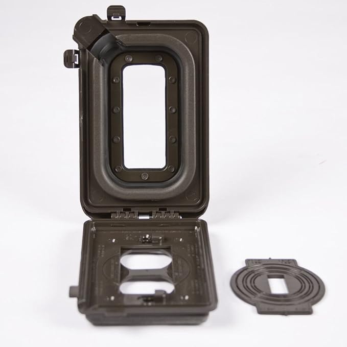 TayMac ML450Z Single-Gang Weatherproof Expandable Flat Plastic Device In-Use Cover, 16-in-1 Configurations Bronze Finish