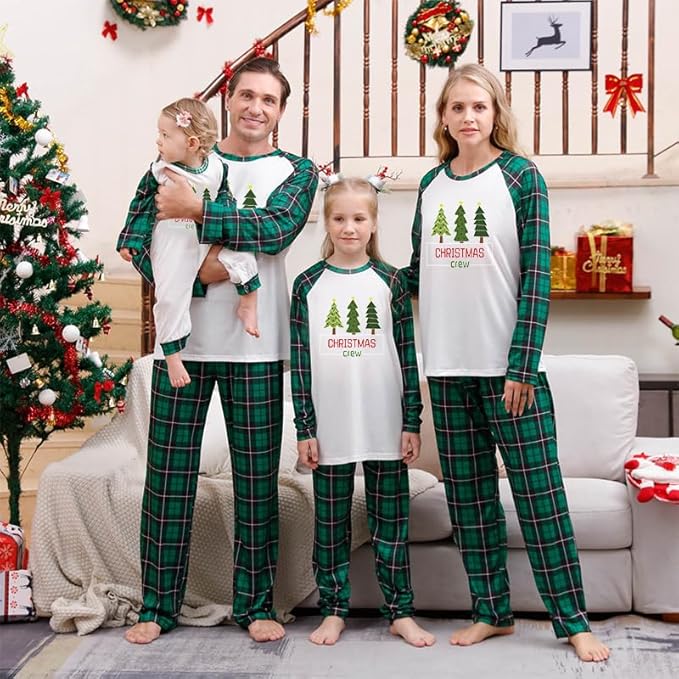 TEERAPHIQUE Christmas Pajamas for Family,Family Holiday Pajamas Matching Sets,Xmas Jammies for Couples