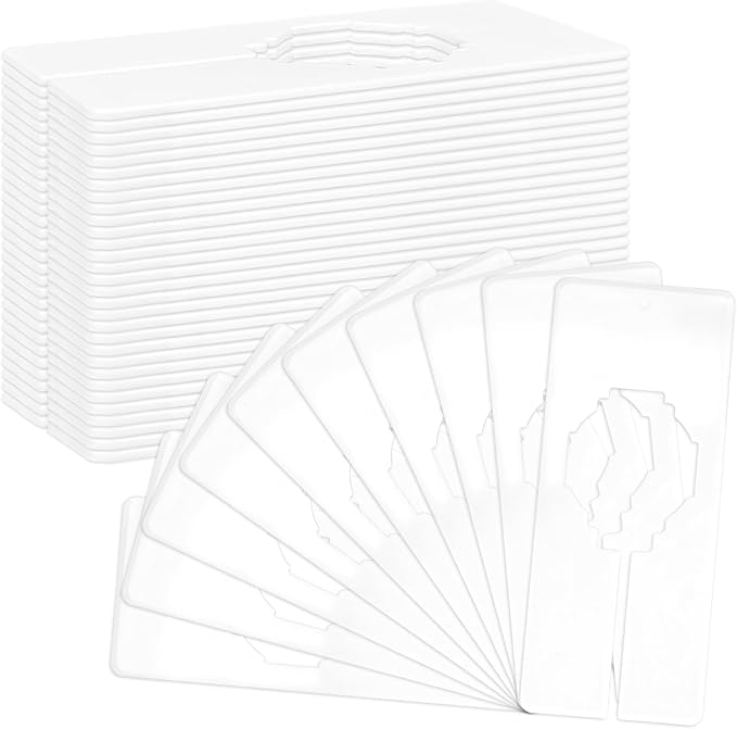 Sukh 30PCS Rectangular Closet Dividers - Plastic Closet Shelf Dividers For Clothes Organization Clothing Rack Tags Label for Wardrobe Retail Store Boutique Supplies Sturdy Durable No Burrs (White)