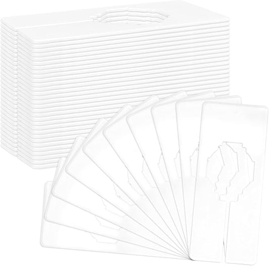 Sukh 30PCS Rectangular Closet Dividers - Plastic Closet Shelf Dividers For Clothes Organization Clothing Rack Tags Label for Wardrobe Retail Store Boutique Supplies Sturdy Durable No Burrs (White)