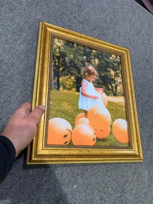 M Modern Memory Design 15x4 Gold Picture Frames Ornate Wall Hanging | 15x4 Photo Poster or Artwork for Living Room Office Wall Decor