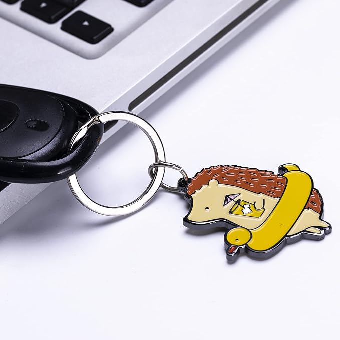 Cute Key chain Pendant Hedgehog Keychain Animal Shape Style Novelty Pineapple Cat Gifts Keyring for Women Men