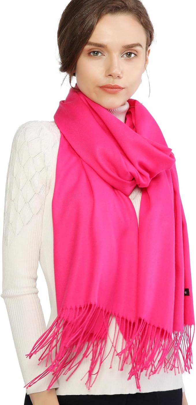RIIQIICHY Women's Scarf Pashmina Shawls and Wraps for Evening Dress Bridesmaid Wedding Bridal Winter Warm Long Large Scarves