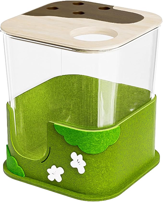 Natural Behavior Simulators Sand Bath Box for Hamsters with Depth Digging Space and Visible Side for Observation Observation Sand Bath Natural Toy Hamster